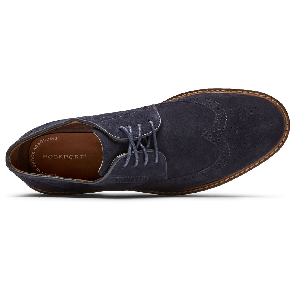 Rockport Snøre Sko Herre Marineblå - Kenton Wingtip - OCLU61209